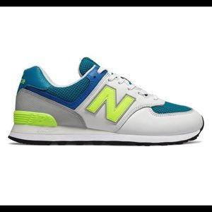 NIB New Balance 574 Pebbled Sport “Ocean Lime”